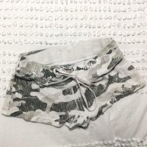 Hardtail “white camouflage” low rise terry short